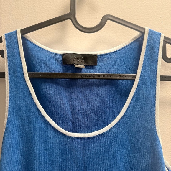 ZARA Blue Sleeveless Top - Picture 2 of 3